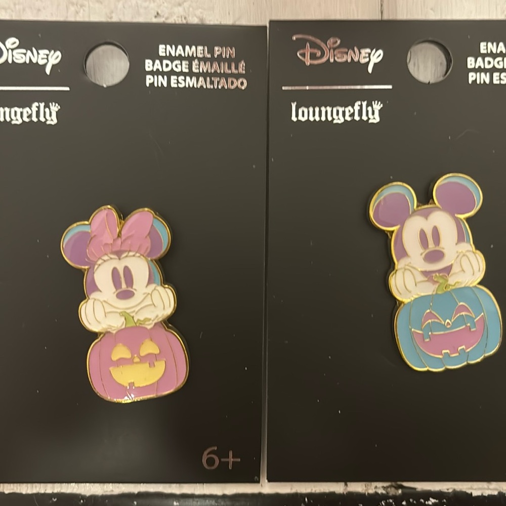 Loungefly Disney Mickey & Minnie Mouse Enamel Pins